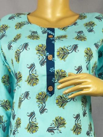 Floral Print kurti with neck Tie